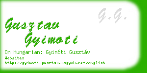 gusztav gyimoti business card